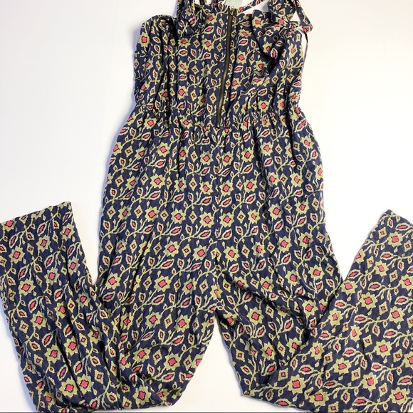 Forever 21 Pants - Forever 21 Navy Olive Printed Jumpsuit XL New